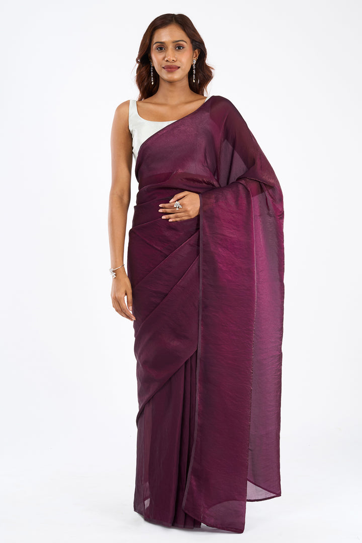 Veditha Magenta Pre-Draped Saree
