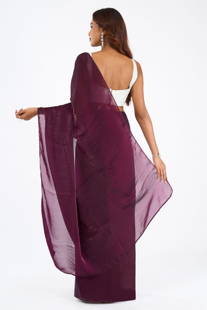 Veditha Magenta Pre-Draped Saree