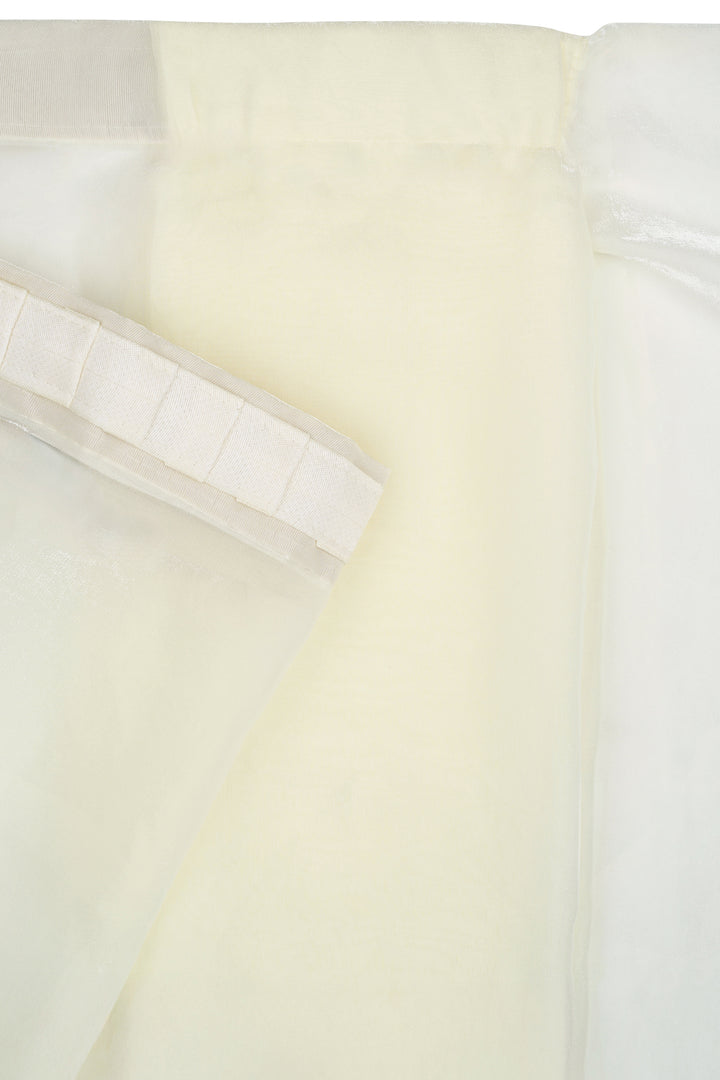 Kavyani Cream Pre-Draped Saree