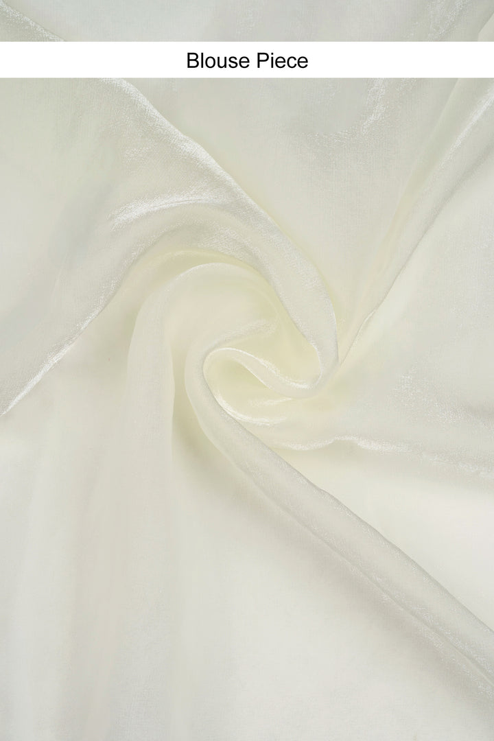 Kavyani Cream Pre-Draped Saree