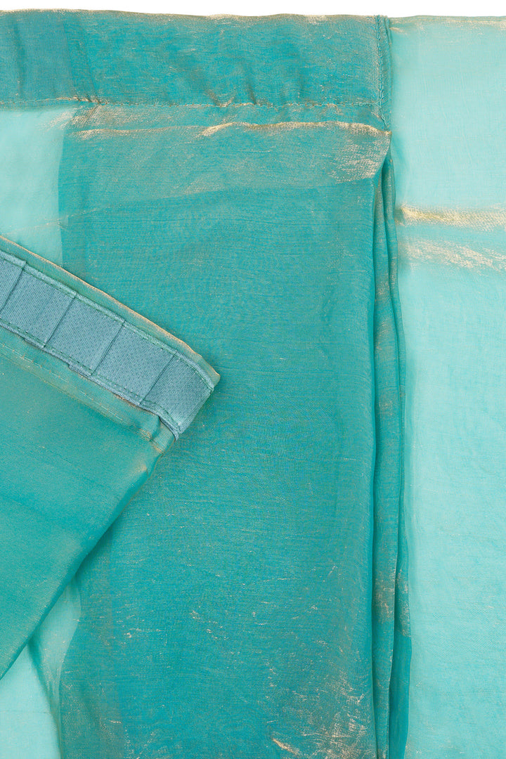 Hemika Blue Pre-Draped Saree