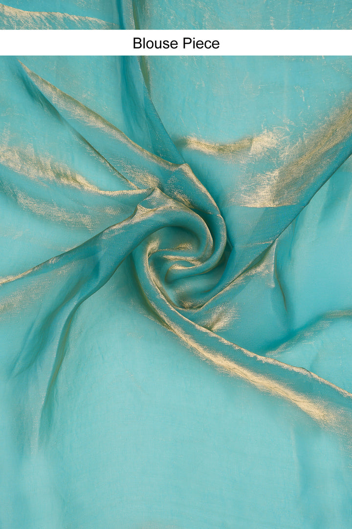 Hemika Blue Pre-Draped Saree