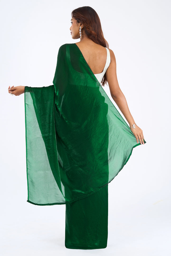 Isveta Green Pre-Draped Saree