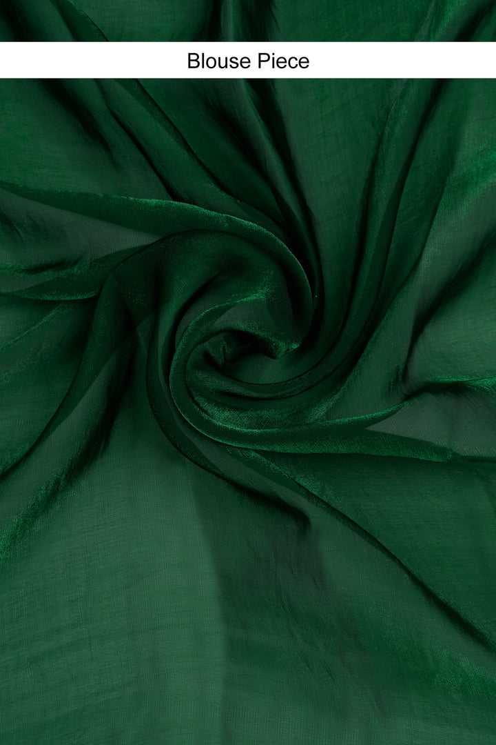 Isveta Green Pre-Draped Saree
