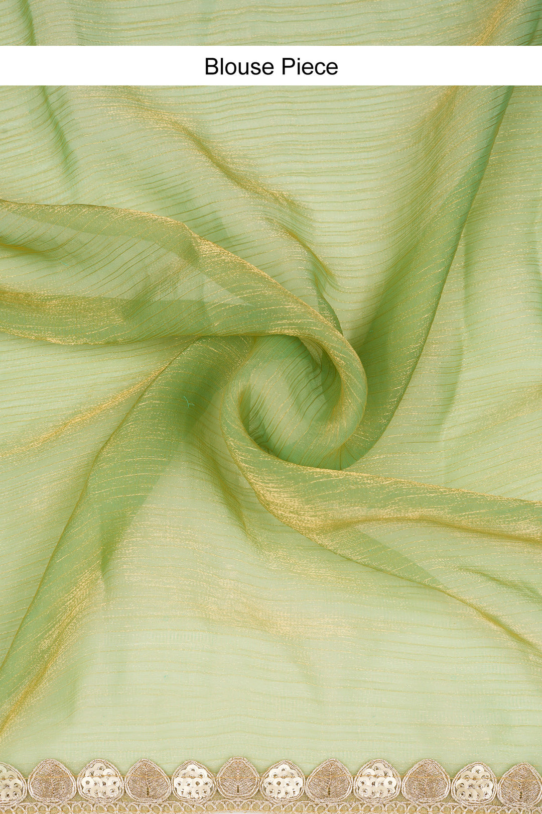 Saanvitha Green Shimmer Chiffon Saree