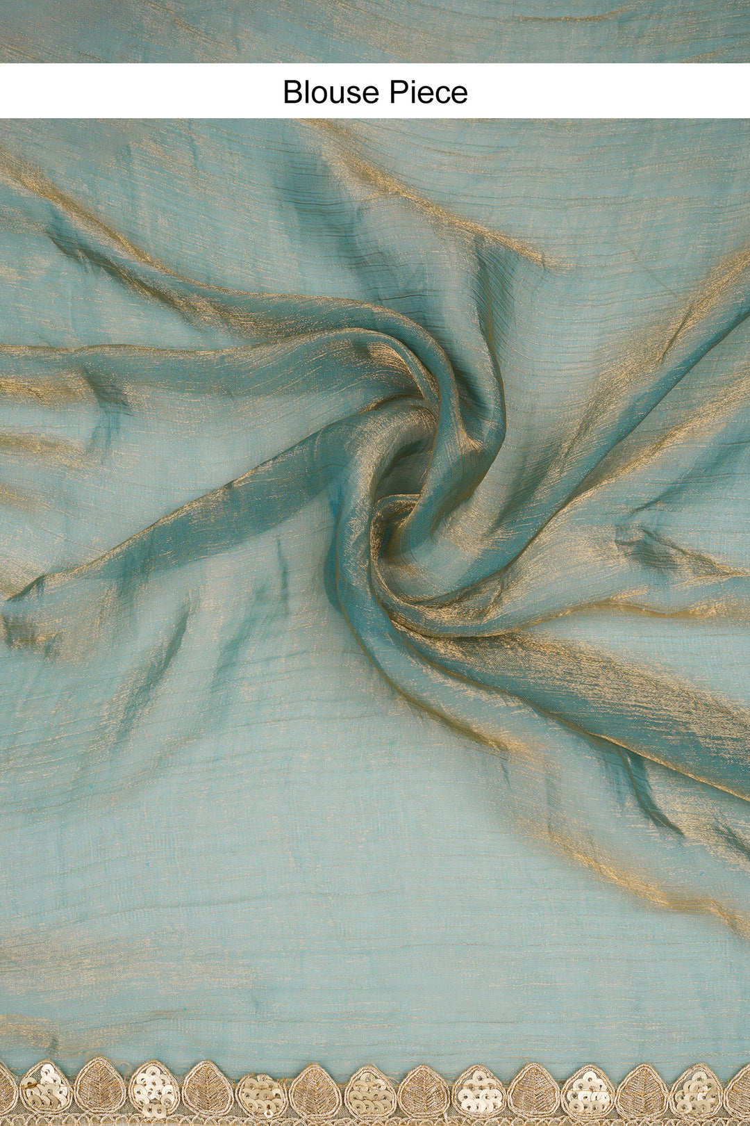 Deetya Blue Shimmer Chiffon Saree