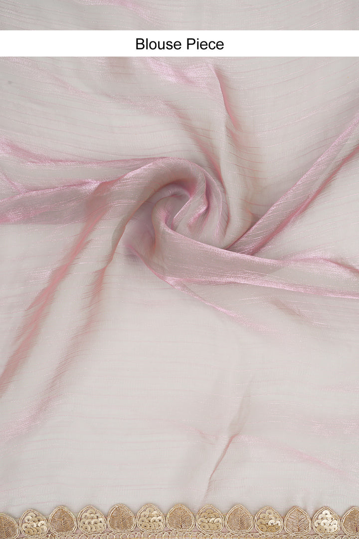 Trilaya Lilac Shimmer Chiffon Saree