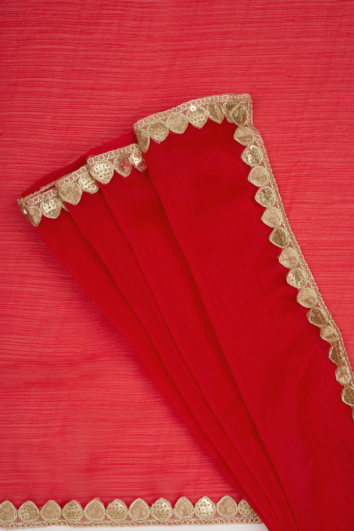 Yamika Fuchsia Pink Shimmer Chiffon Saree