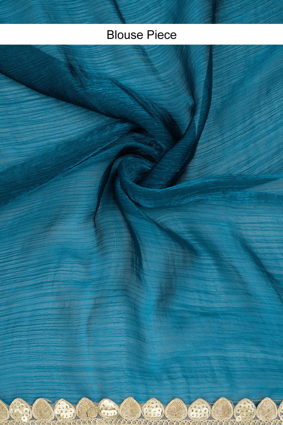 Ushnavi Dark Blue Shimmer Chiffon Saree