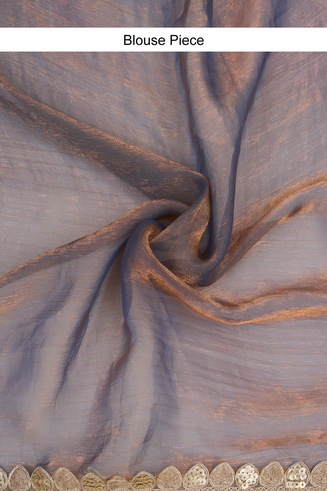 Divira copper Shimmer Chiffon Saree