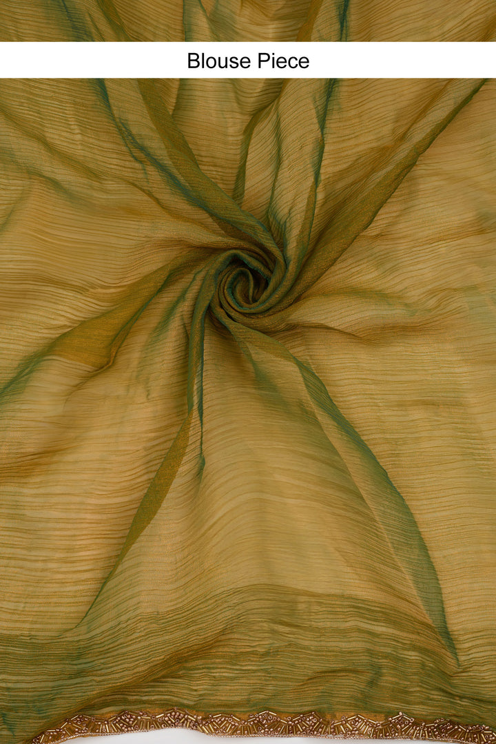 Paviksha Copper Shimmer Chiffon Saree