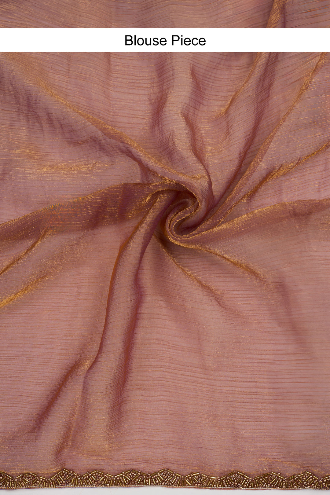 Kavyisha Rosegold Shimmer Chiffon Saree