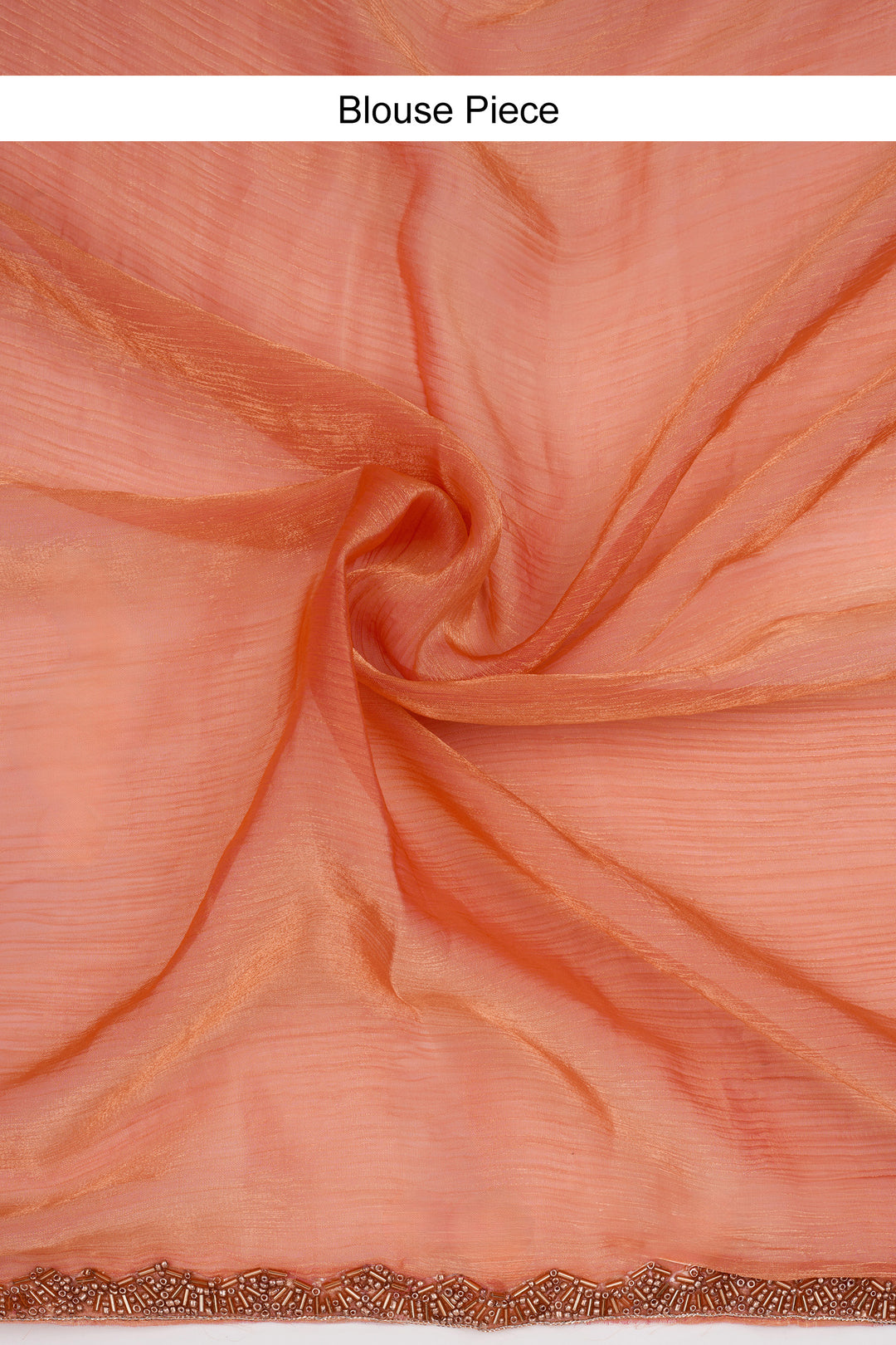 Rajatika Peach Shimmer Chiffon Saree