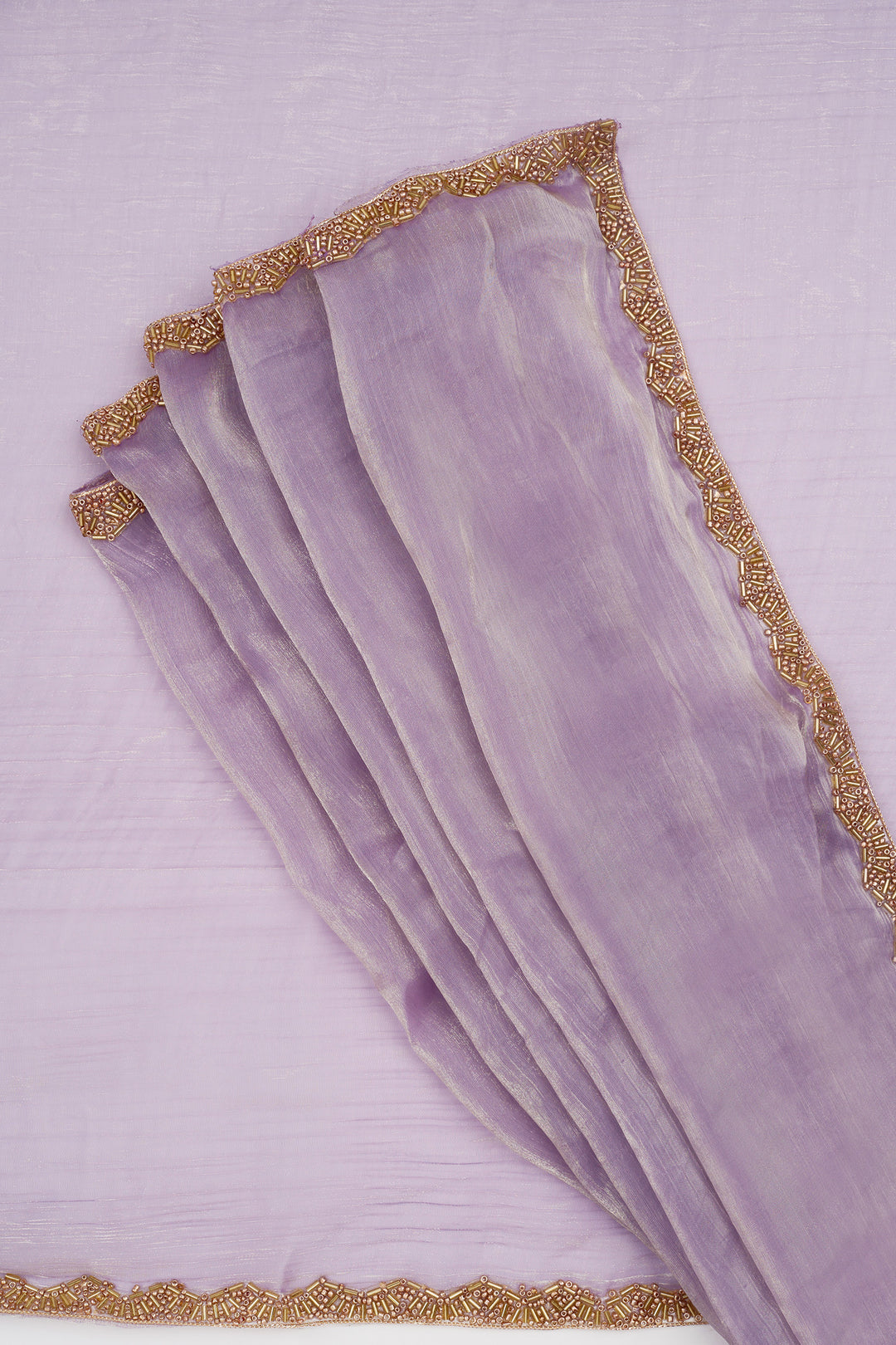 Shubhamita Lavender Shimmer Chiffon Saree