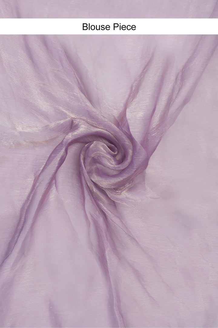 Shubhamita Lavender Shimmer Chiffon Saree