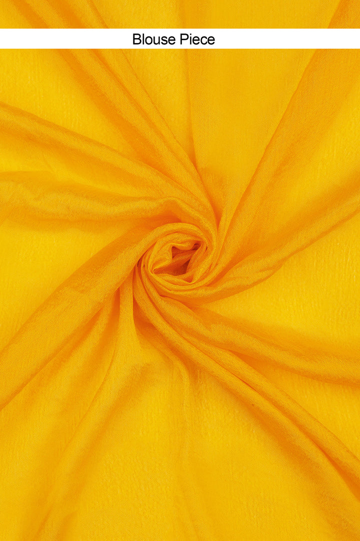 Teejh Sagarika  Chinon Pink and Yellow Leheriya Saree