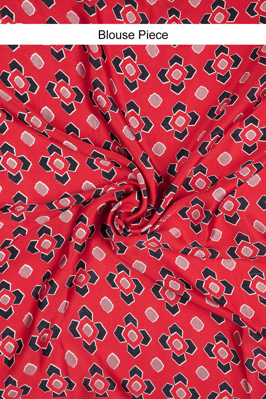 Teejh Niha  Grey and Red Digital Print Modal Silk Saree