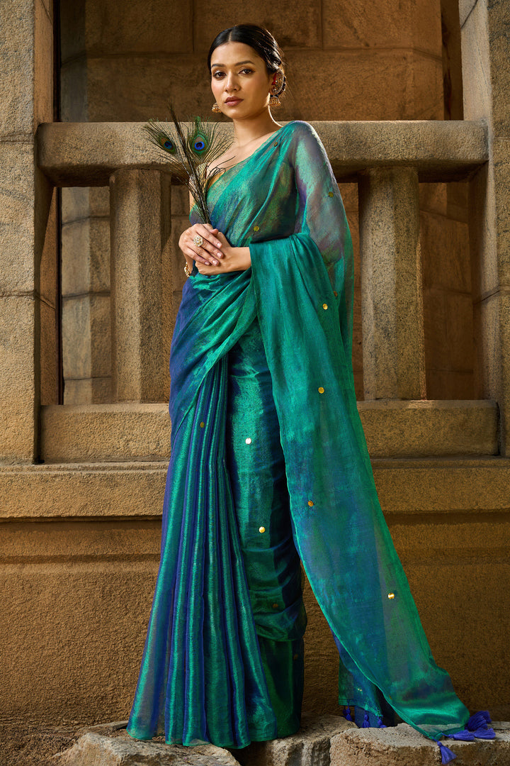 Teejh Jalpari Raga Tissue Saree