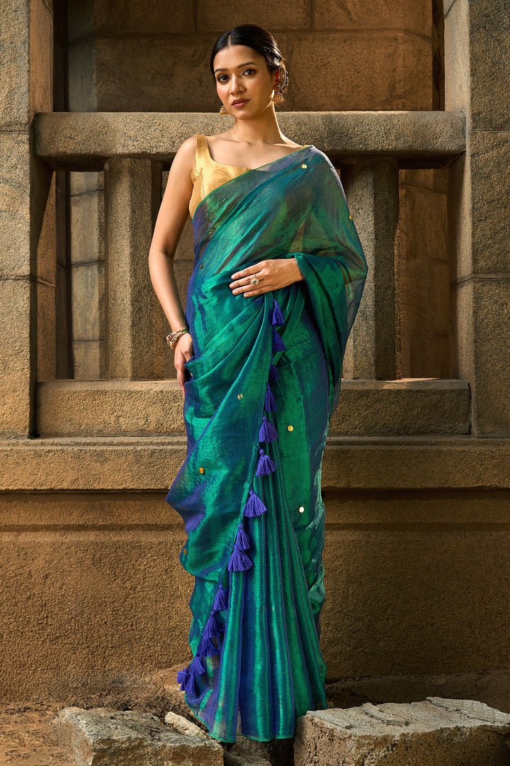 Teejh Jalpari Raga Tissue Saree