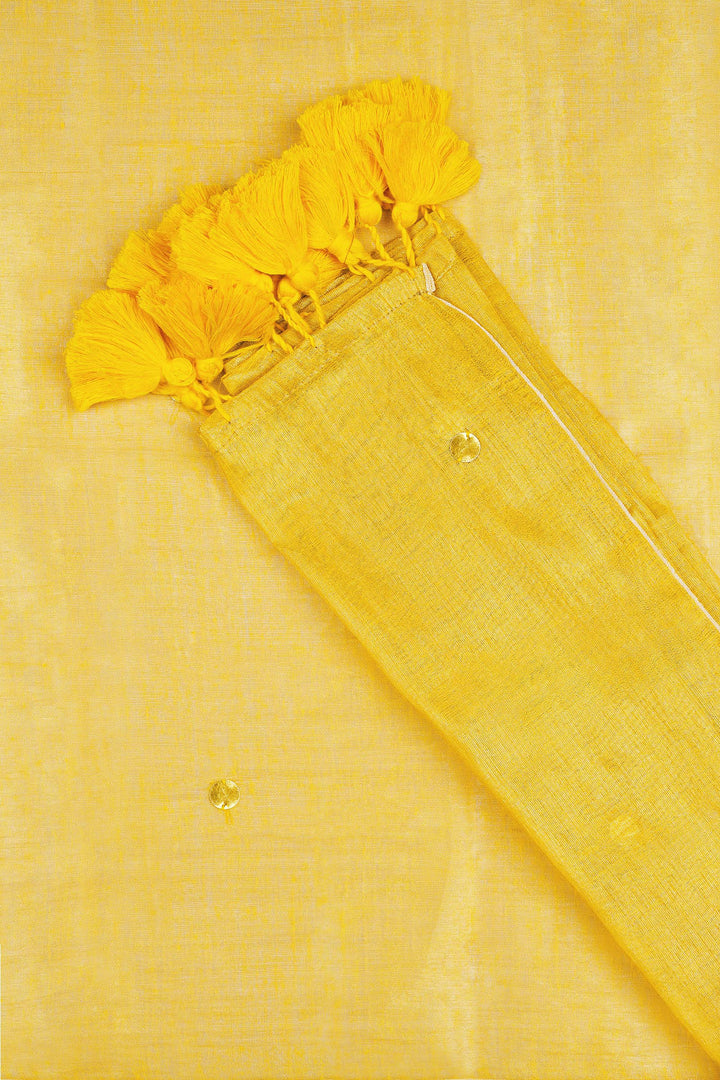 Teejh Sunheri Raga Tissue Saree