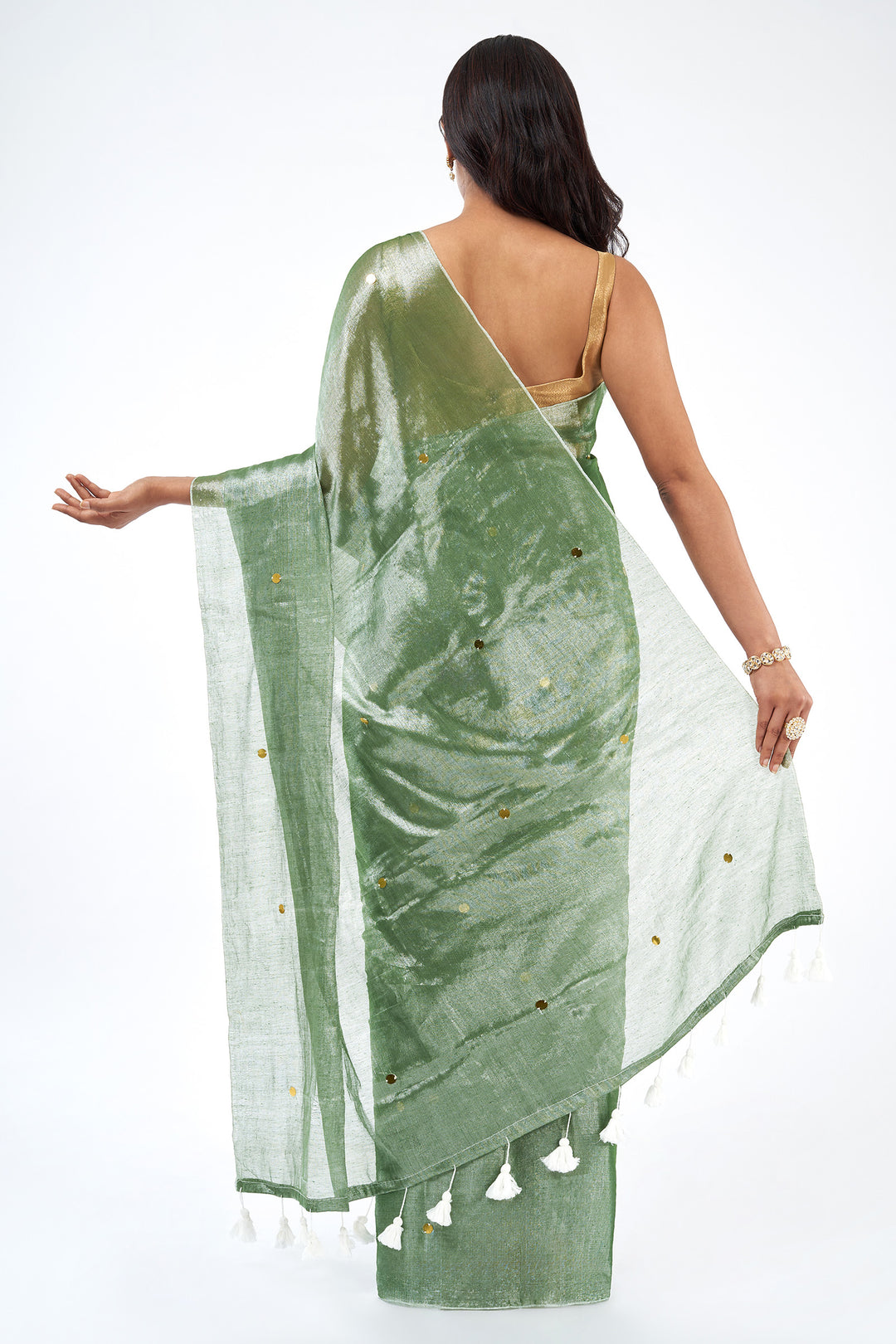 Teejh Pista Paan Raga Tissue Saree