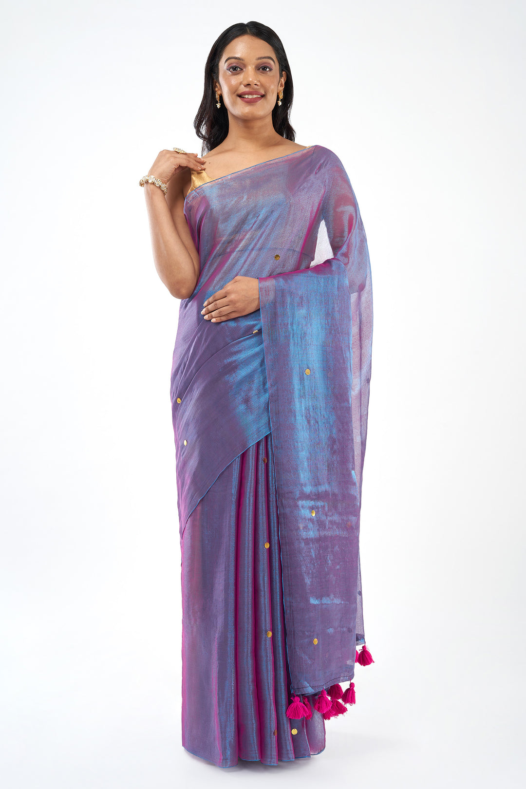 Teejh Jamuni Raga Tissue Saree