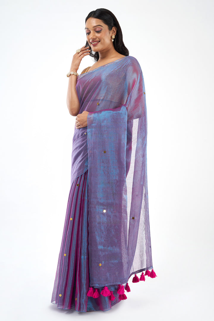 Teejh Jamuni Raga Tissue Saree
