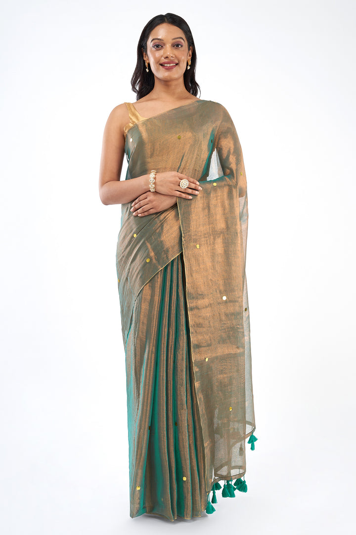Teejh Mor Pankh Raga Tissue Saree