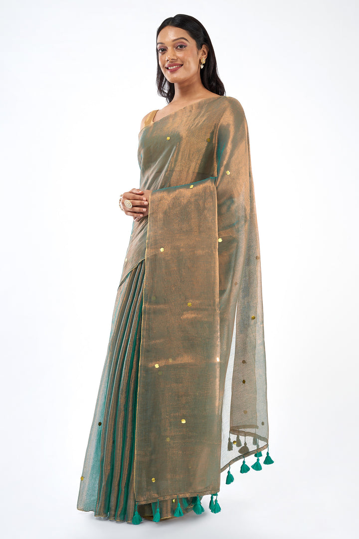 Teejh Mor Pankh Raga Tissue Saree