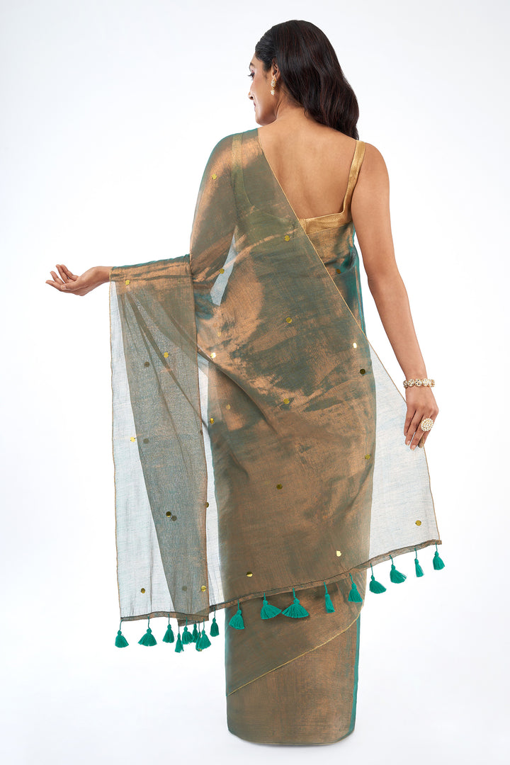 Teejh Mor Pankh Raga Tissue Saree