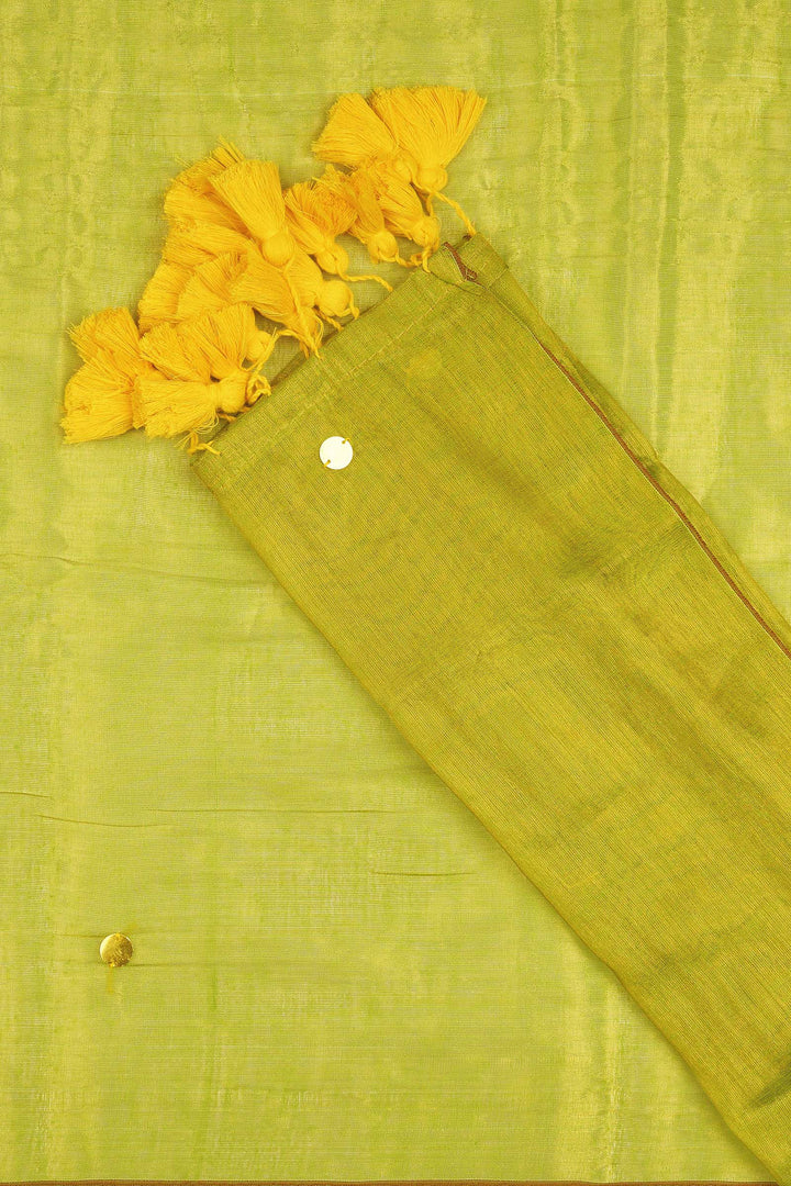 Teejh Kacchi Kairi Raga Tissue Saree