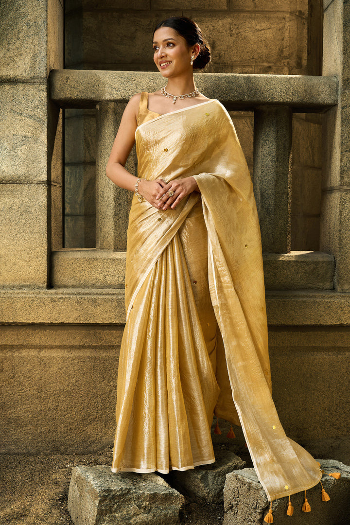 Teejh Dhoop Chandani Raga Tissue Saree