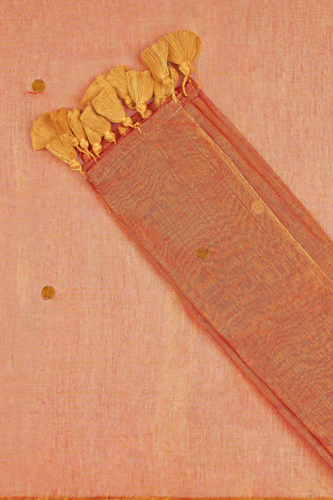 Teejh Gul Tamra Raga Tissue Saree