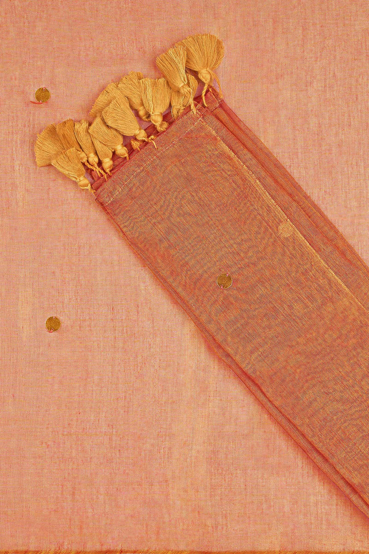 Teejh Gul Tamra Raga Tissue Saree