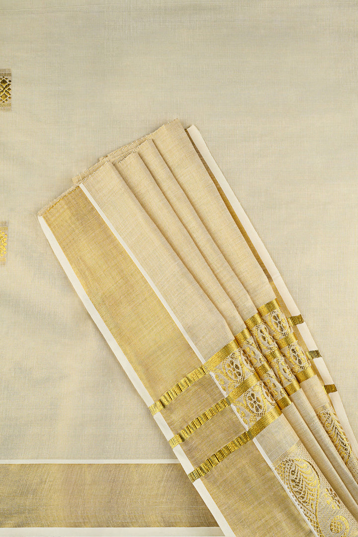 Teejh Aarani Zari Work Kasavu Saree
