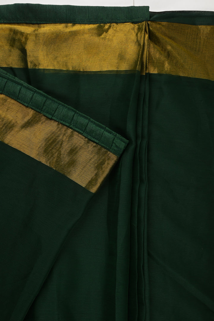 Teejh Sanah Bottle Green Chiffon Ready to Drape Saree