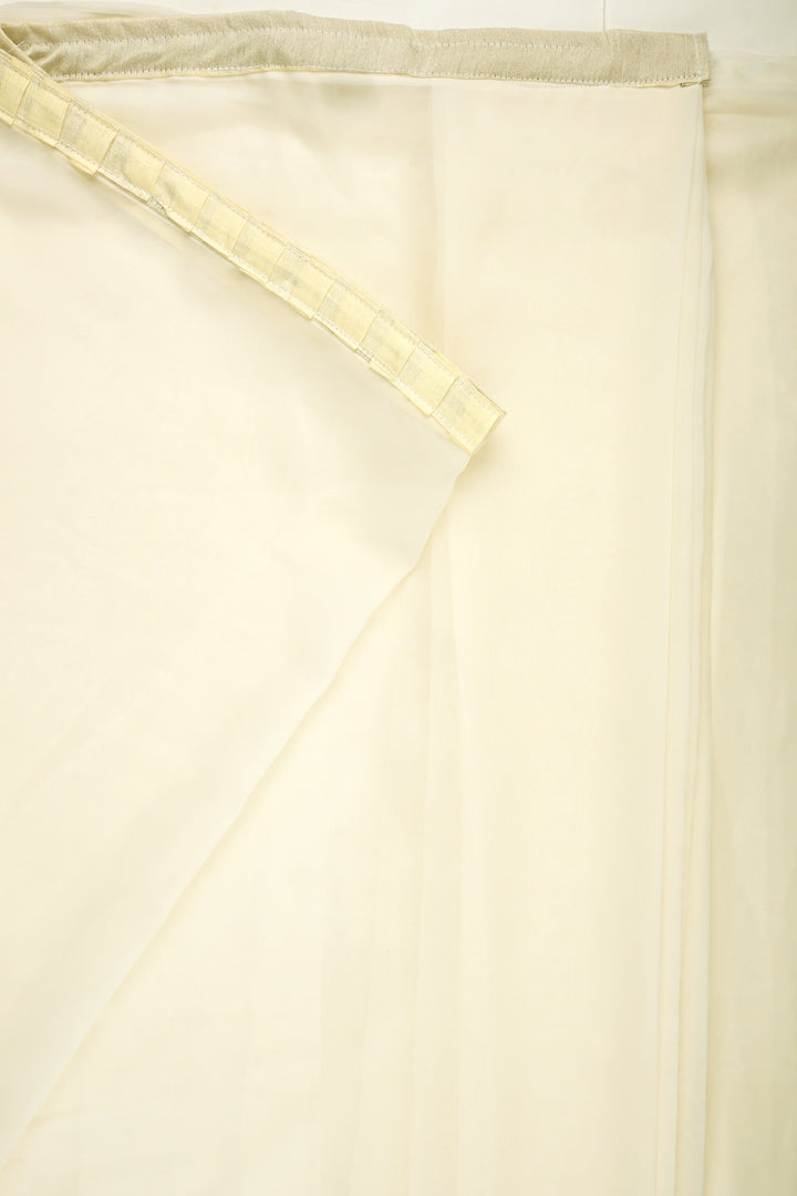 Teejh Farah Cream Georgette Ready to Drape Saree