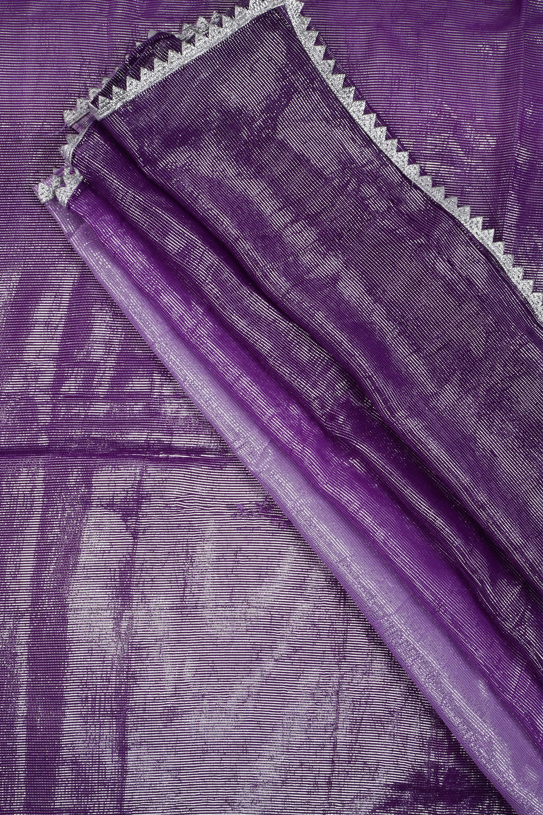 Teejh Kaalki Purple Shimmer Chiffon Saree