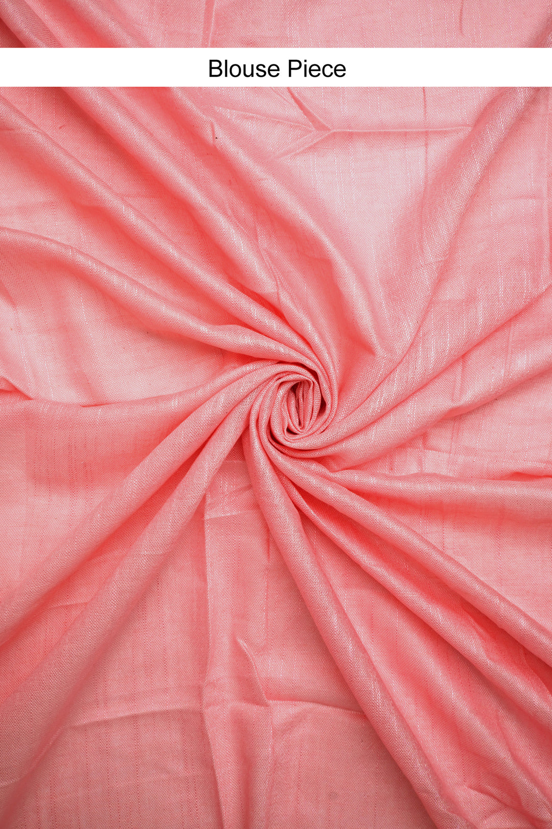 Teejh Powder Pink Crush  Light Pink Linen Saree with Blouse  Piece