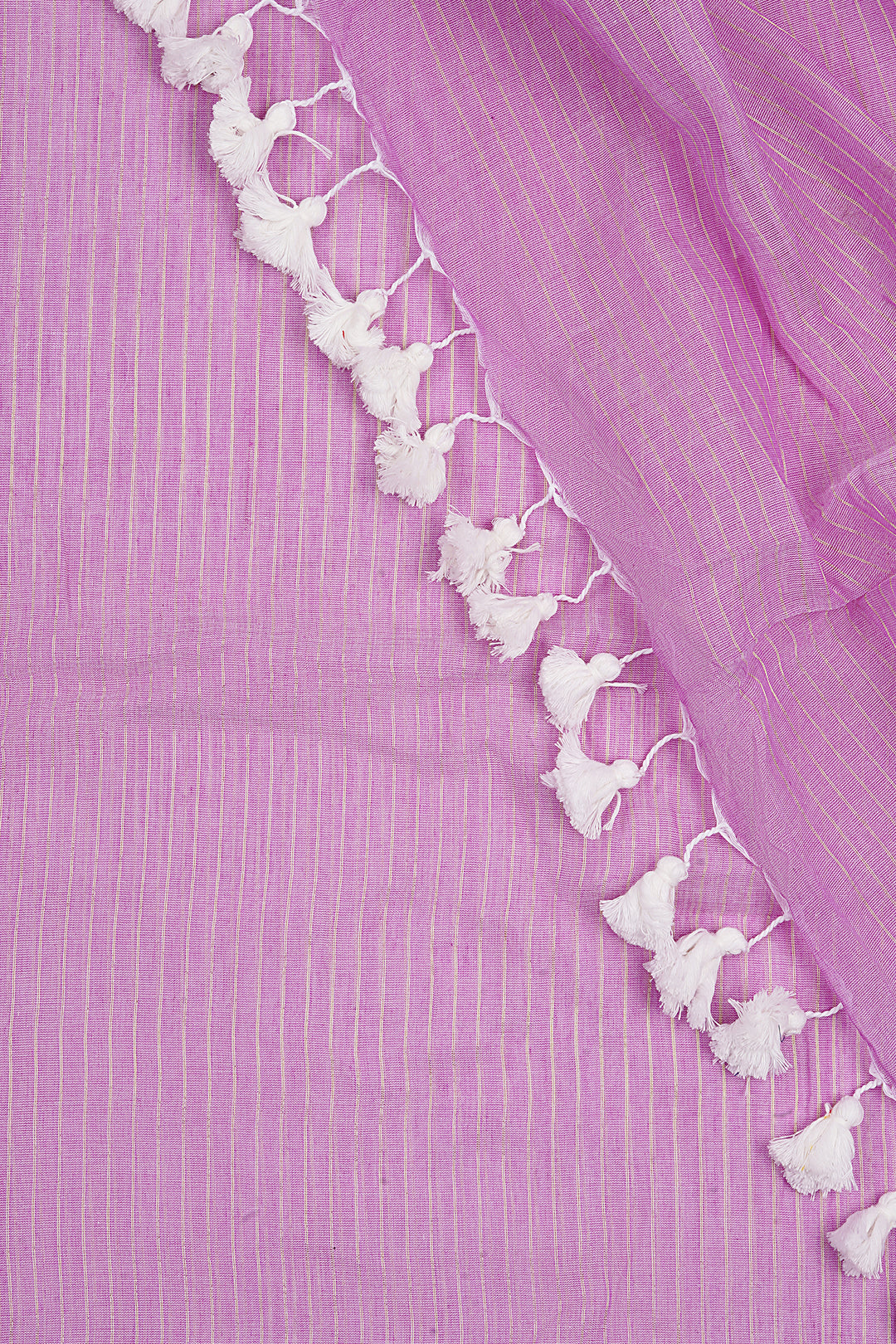 Teejh Leya Onion Pink Cotton Zari Saree