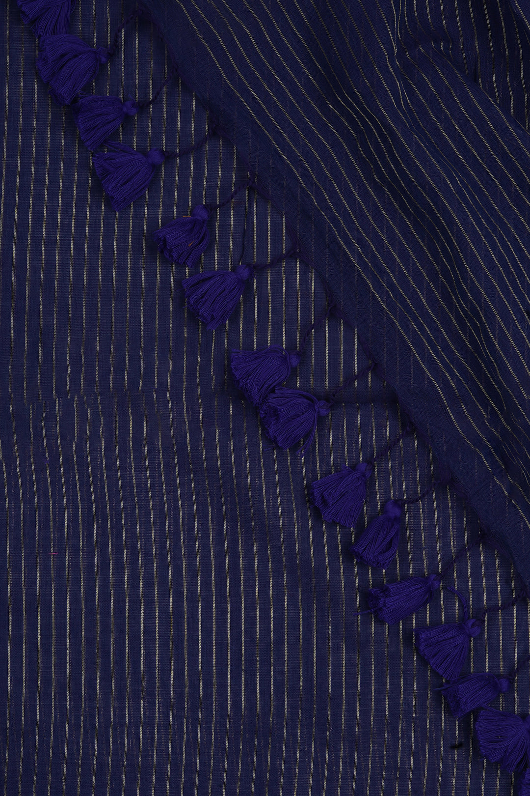 Teejh Leya Blue Cotton Zari Saree