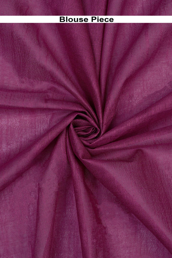 Teejh Kaya Magenta Zari Linen Saree