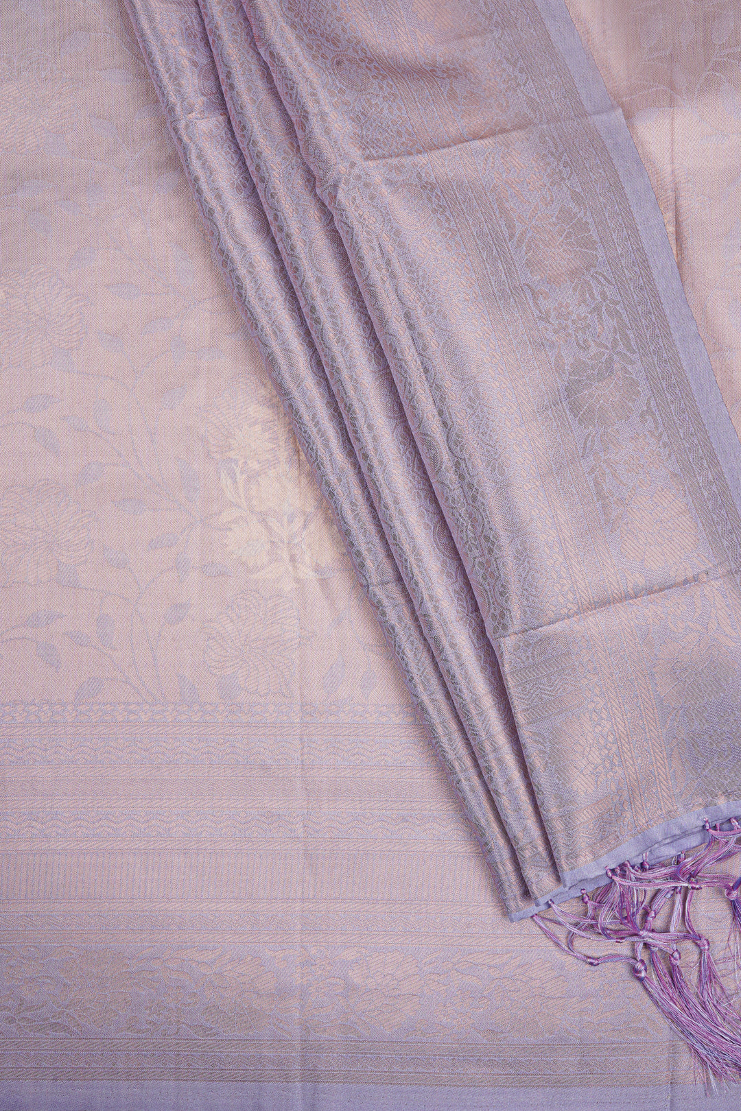 Teejh Suwarna Purple Soft Silk Zari Saree