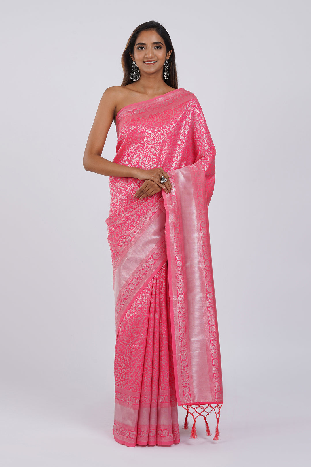 Teejh Aiassa Pink Cotton Silk Saree