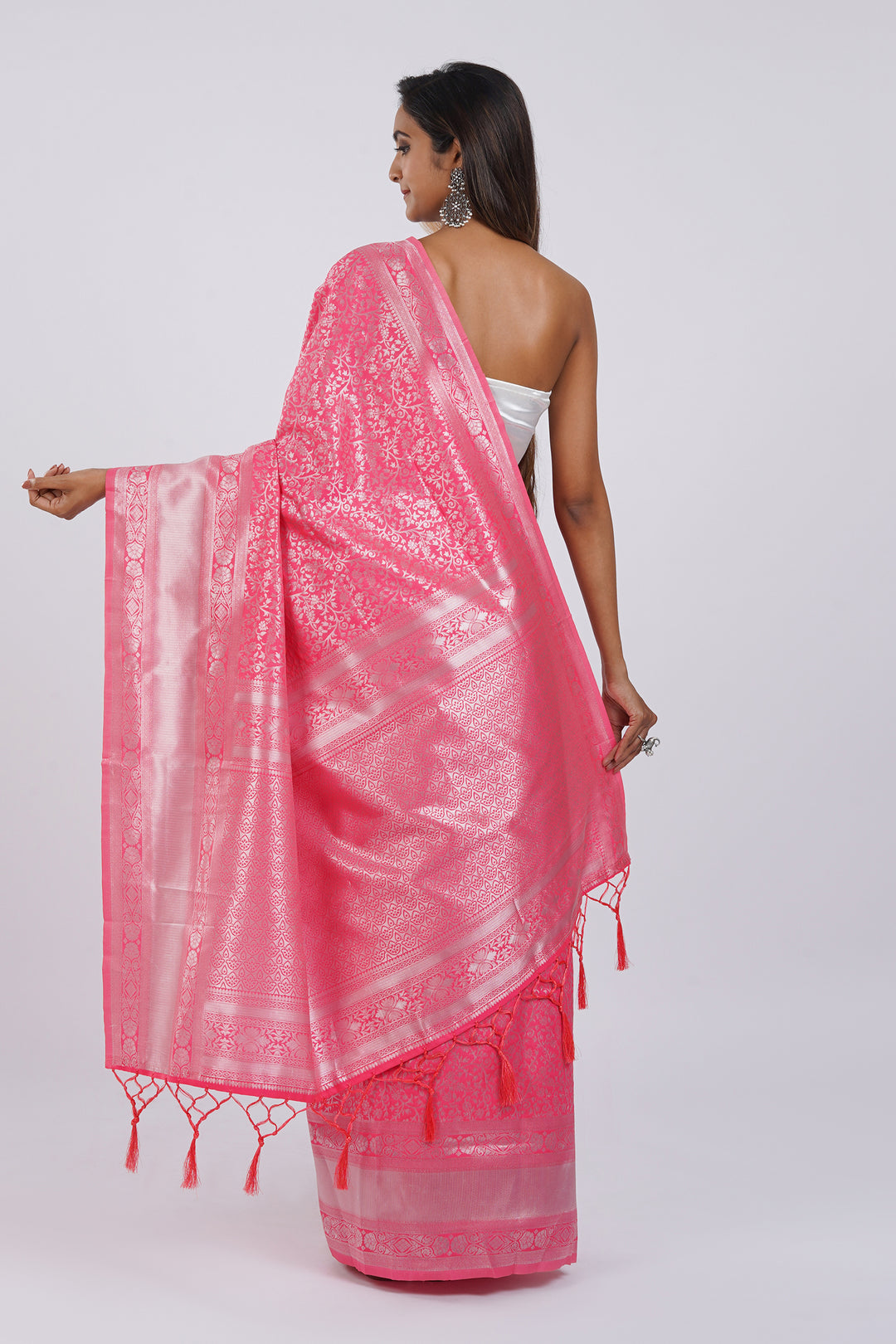 Teejh Aiassa Pink Cotton Silk Saree