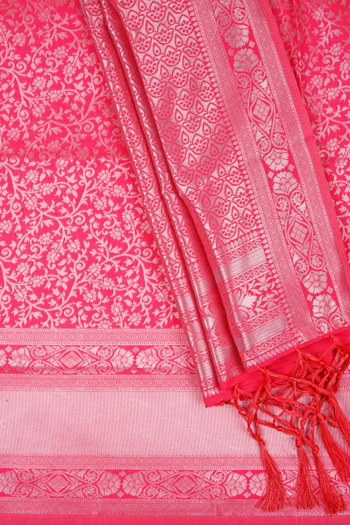 Teejh Aiassa Pink Cotton Silk Saree