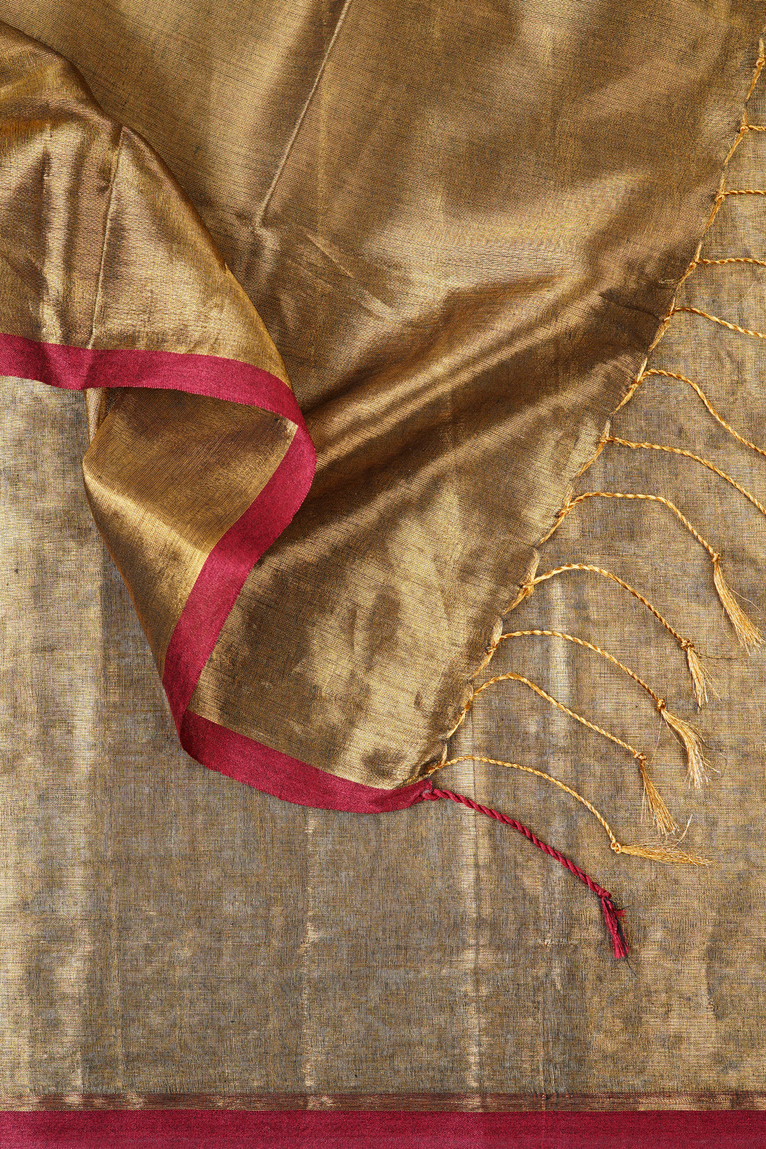 Teejh Hiraadiya Copper Organic Tissue Silk Saree