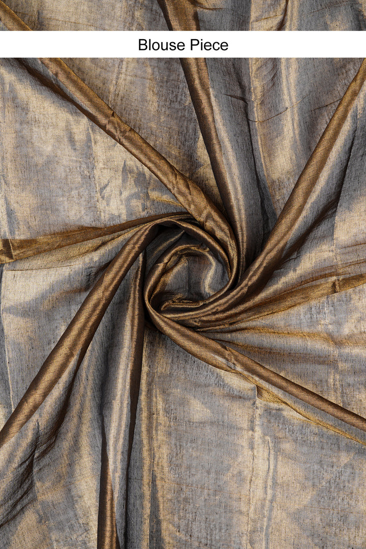 Teejh Trishika Golden Tissue Saree