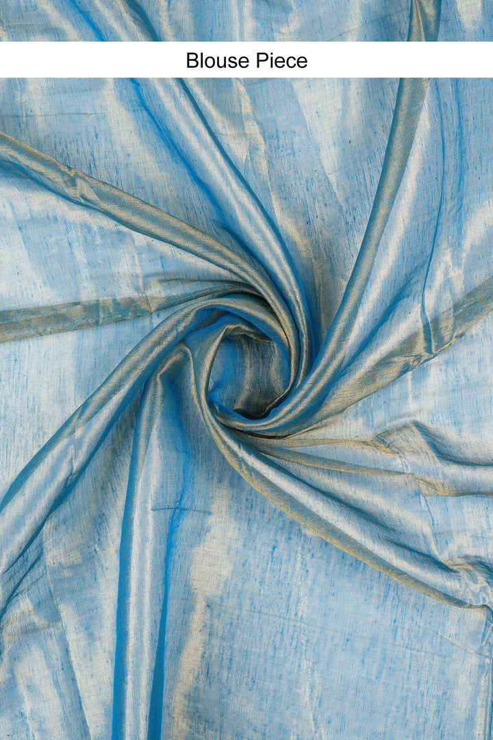 Teejh Trishika Blue Tissue Saree