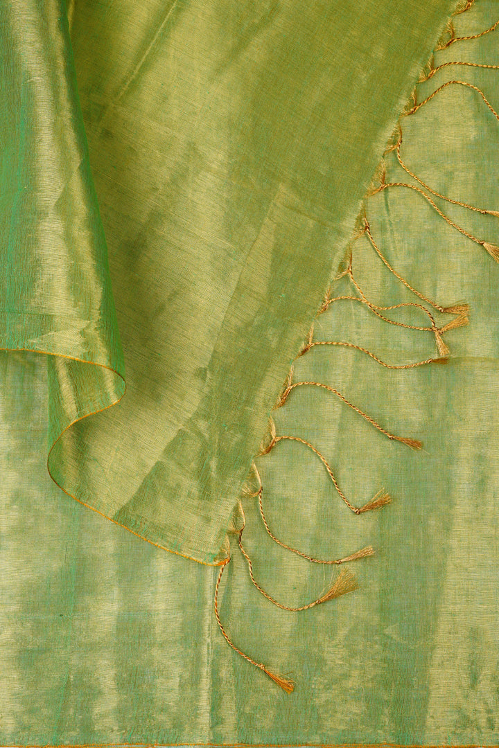 Teejh Trishika Green Tissue Saree